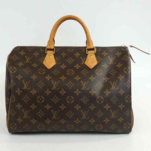 Louis Vuitton Speedy Monogram Boston Bag Brown Canvas - Picture 1 of 8